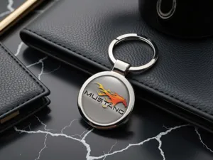 Cute Glossy Keyfob Metallic Sturdy Style